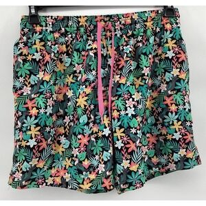 Chubbies Swim Trunks Mens Large L Toucan Floral Board Shorts Lined AOP Bird Dad